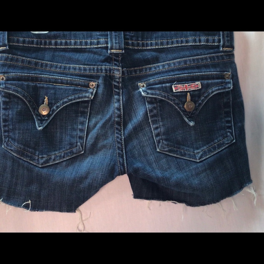 Hudson Jean shorts raw hem, distressed, size 26